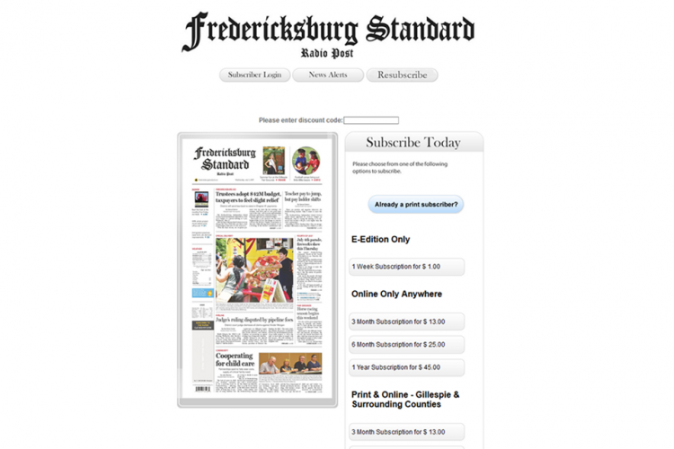 Fredericksburg Standard e-Edition